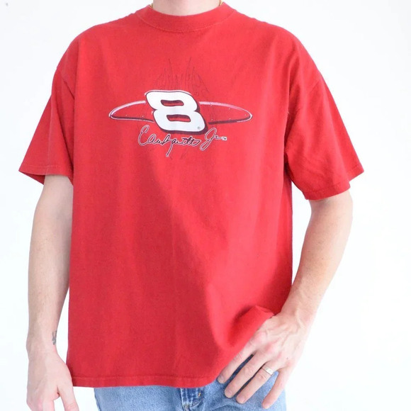 VTG Winners Circle Red Y2K Dale Earnhardt Jr Driver of the Budweiser Chevy  Tee - Picture 2 of 11